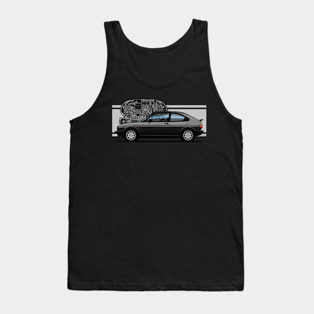 The iconic italian hot hatch Tank Top by jaagdesign